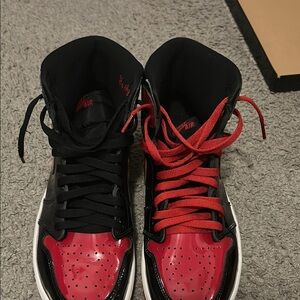 Men's Black and Red Sneakers